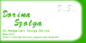 dorina szolga business card